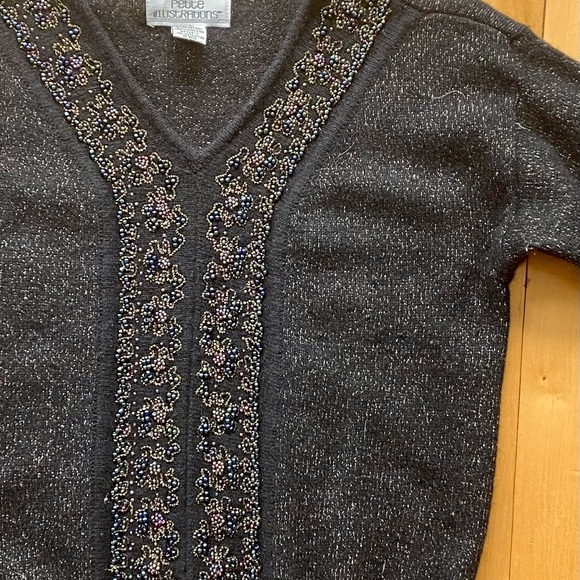 Vintage angora beaded sweater - Picture 2 of 3